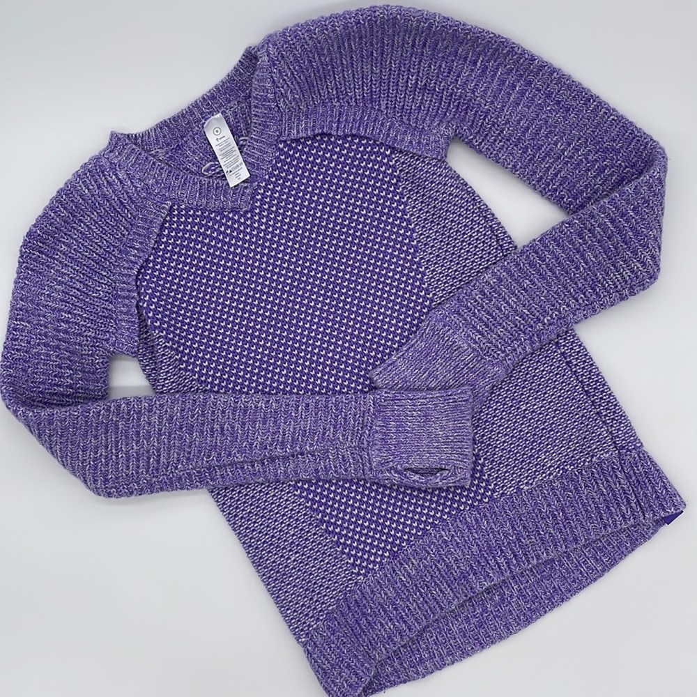 Ivivva Long Sleeve Pullover Sweater Girls Size 8 Purple - Picture 1 of 5